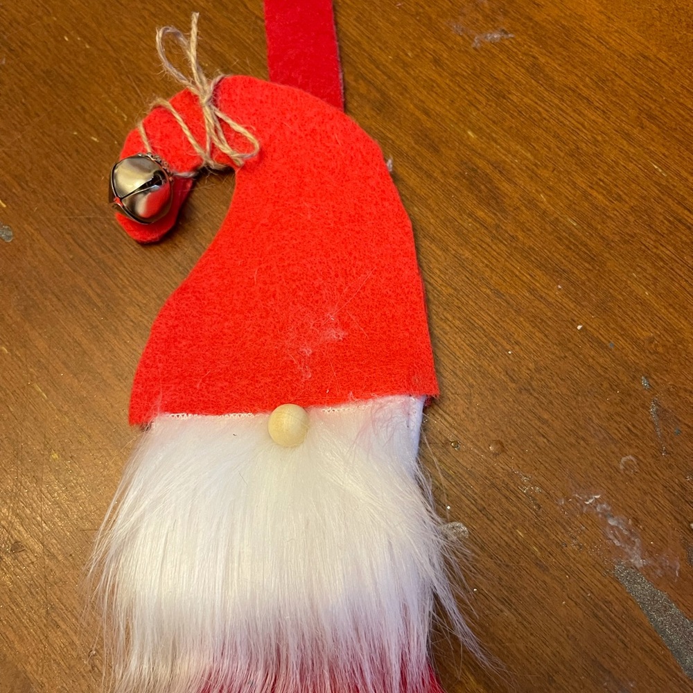 Homemade small gnome stocking